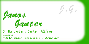 janos ganter business card